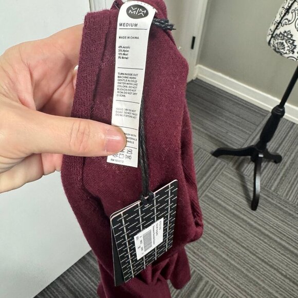 Vimmia Shavasana Reversible Sweater in Burgundy.  Long sleeve athleisure top - Picture 10 of 10
